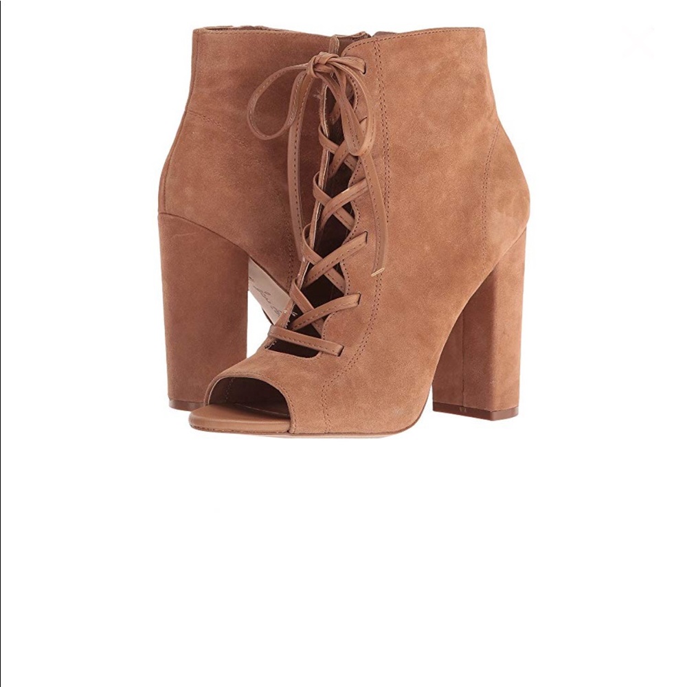 Sam Edelman Lace Up peep toe chunky heels